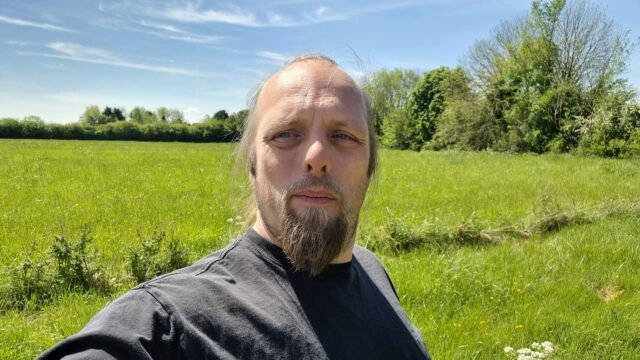 Dan in a meadow.